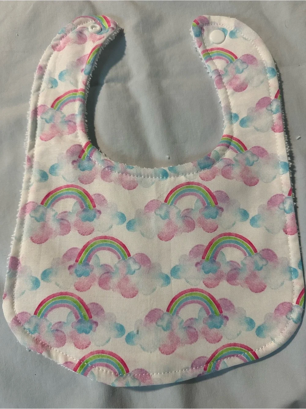 Handmade rainbow bib